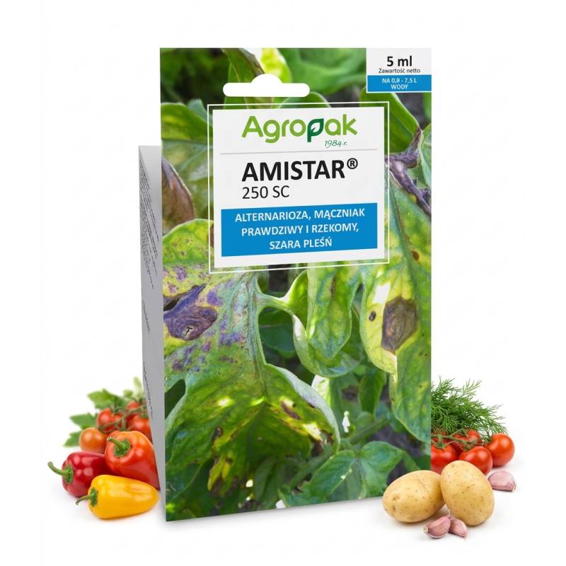 Agropak 5ml Amistar 250 SC Środek Grzybobójczy Fungicyd Szara Pleśń Alterioza Zaraza Plamistość