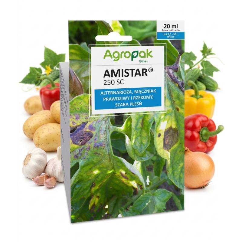 Agropak 20ml Amistar 250 SC Środek Grzybobójczy Szara Pleśń Mączniak Prawdziwy Alternarioza Rdza Zgnilizna