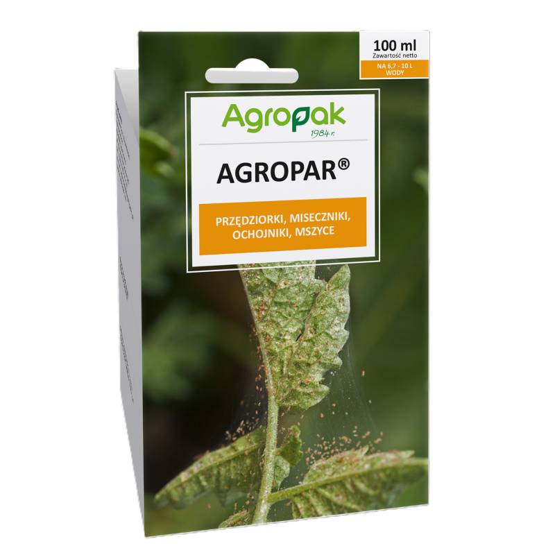 Agropak 100ml Agropar Naturalny Oprysk Owadobójczy Zwalcza Przedziorki Mszyce Ochojniki Miseczniki