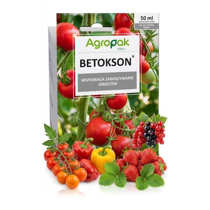 Agropak 50ml Betokson Zawiązywanie Owoców Zapylacz Pomidorów Papryki Truskawek