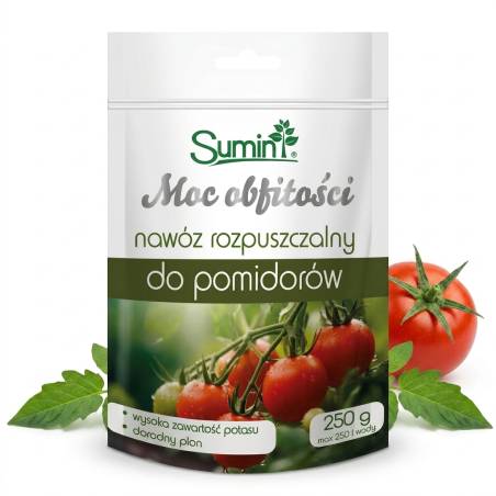 Sumin 250 g Moc Obfitości Nawóz rozpuszczalny do pomidorów rozpuszczalny wydajny skuteczny bogactwo potasu dorodne plony