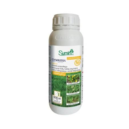 Sumin 500ml Chwastox Nowy Trio 390SL Nowy Herbicyd selektywny zwalcza chwasty w trawniku mniszek babka koniczyna szczaw