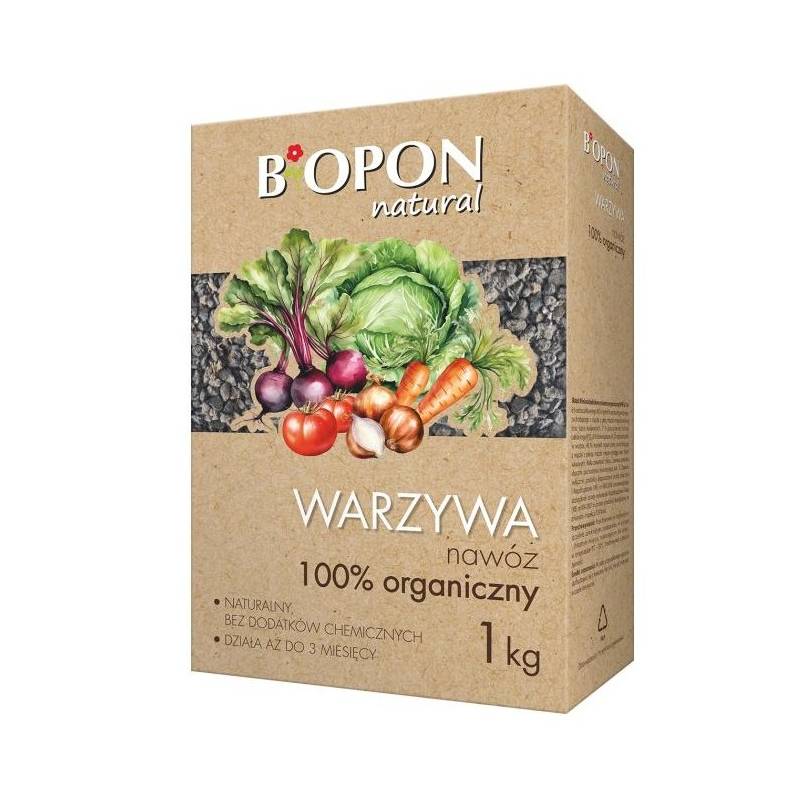Biopon Natural 1 kg Nawóz organiczny do warzyw Naturalny Wieloskładnikowy Granulat
