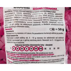 Biopon 200g Bloom! Hortensja Różowa i Czerwona Nawóz rozpuszczalny Wzmacnia kolor Wspomaga kwitnienie Zapobiega chlorozie