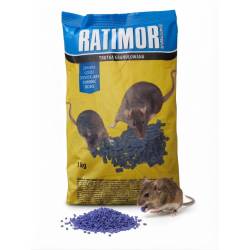 Ratimor 1kg Trutka Granulowana Niebieska Brodifakum na Myszy Szczury Gryzonie Skuteczna Pellet