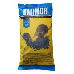 Ratimor 1kg Trutka Granulowana Niebieska Brodifakum na Myszy Szczury Gryzonie Skuteczna Pellet