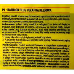 Ratimor PLUS 2szt. Pułapka lepowa na myszy i szczury silny klej