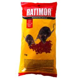 Ratimor 1 kg Granulat Czerwony Bromadiolon na Myszy i Szczury Sypki Pellet