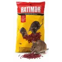 Ratimor 1 kg Granulat Czerwony Bromadiolon na Myszy i Szczury Sypki Pellet