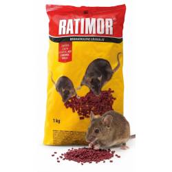 Ratimor 1 kg Granulat Czerwony Bromadiolon na Myszy i Szczury Sypki Pellet