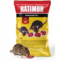 RATIMOR 1 kg Pasta Czerwona Bromadiolon na Myszy i Szczury Saszetki