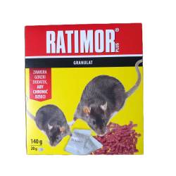 Ratimor 140g Granulat Czerwony Bromadiolon Myszy Szczury Zwalczanie