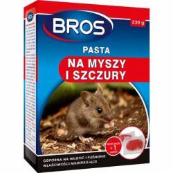 Bros 230g Pasta na myszy i szczury odporna na wilgoć i pleśnienie
