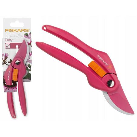 Fiskars Sekator nożycowy do gałęzi Ruby P26 Różowy Ręczny Młode gałęzie