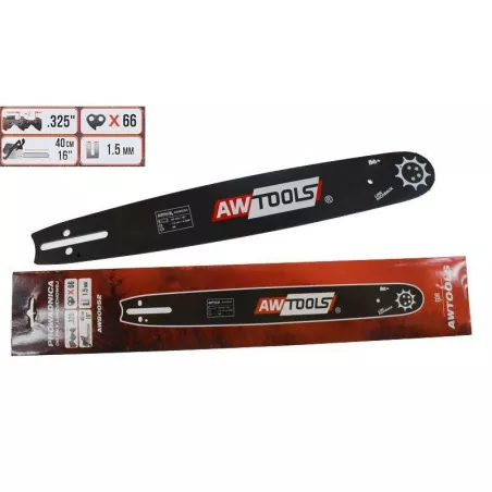AWTOOLS Prowadnica do piły łańcuchowej 40cm/16" ,325" 1,5mm 66 ogniw AW80052