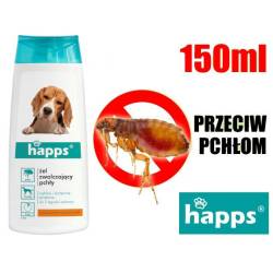 Happs 150ml Żel przeciw pchłom dla psów czysta i błyszcząca sierść błyskawiczne działanie