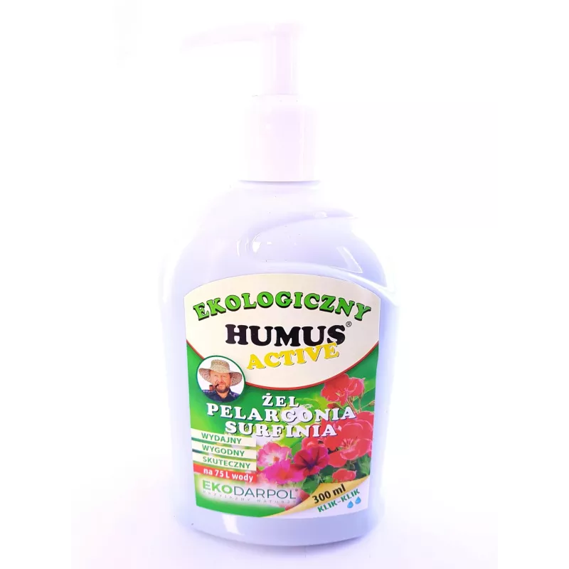 Ekodarpol 300ml Humus Active Żel Pelargonia Surfinia nawóz balkonowe dozownik pompka