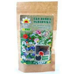 Eko Bomba ogrodnika kulki z biohumusem i mieszanka kwiatów polnych oraz ziół