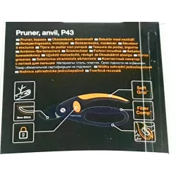 Fiskars Sekator kowadełkowy bezpieczny Fingerloop P43 do suchych gałęzi