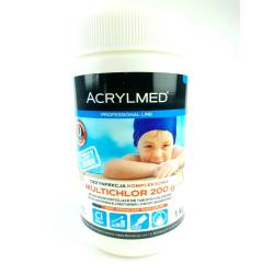 Acrylmed 1 kg Multichlor 200 g do długotrwałej dezynfekcji wody w basenie