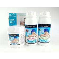 Acrylmed Zestaw do pielęgnacji wody basenowej do małych basenów piłka gratis