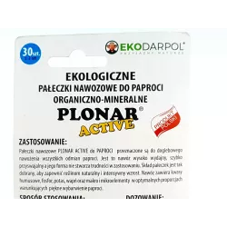 Ekodarpol 30 szt Paproć Plonar Active Ekologiczne pałeczki nawozowe do paproci