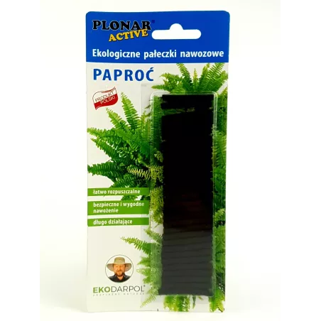 Ekodarpol 30 szt Paproć Plonar Active Ekologiczne pałeczki nawozowe do paproci