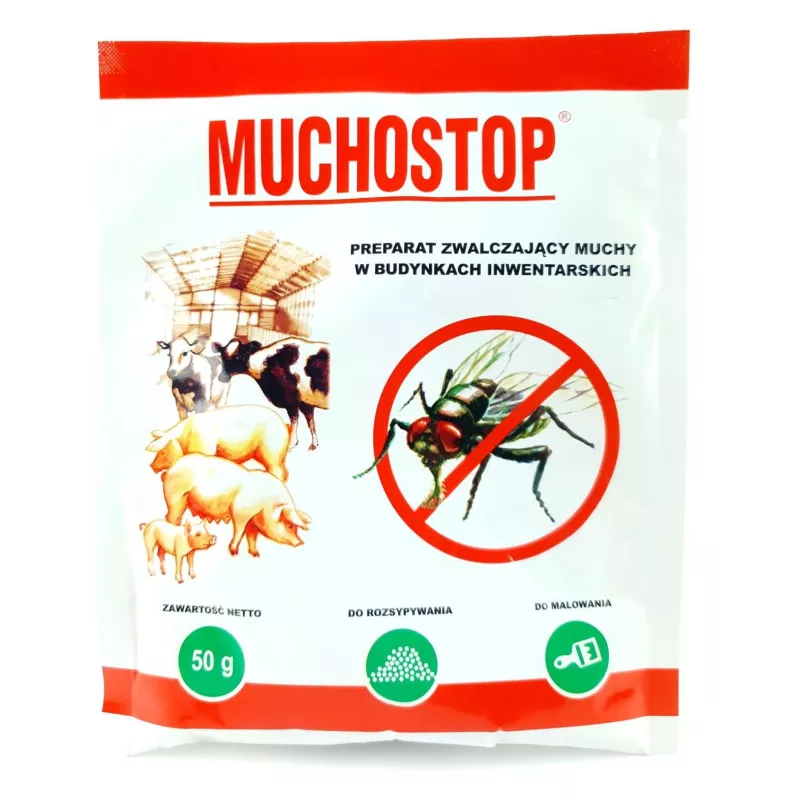 Muchostop 50 g zwalczanie much w budynkach inwentarskich