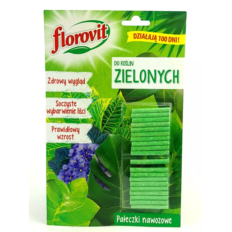 Florovit 20szt. Pałeczki nawozowe do roślin zielonych działają 100 dni
