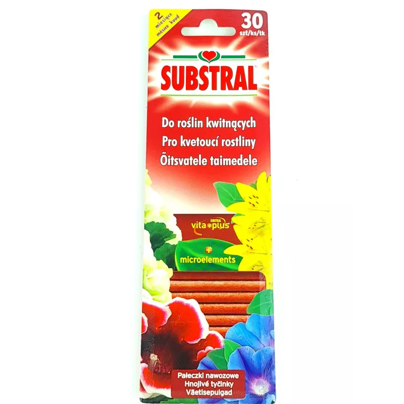 Substral 30szt. pałeczki do roślin kwitnących Vital Activ mocniejsze wybarwienie kwiatów