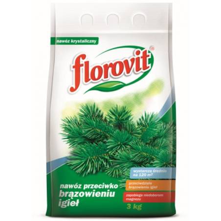 Florovit 3kg Magnezowy nawóz ogrodniczy przeciwko brązowieniu igieł