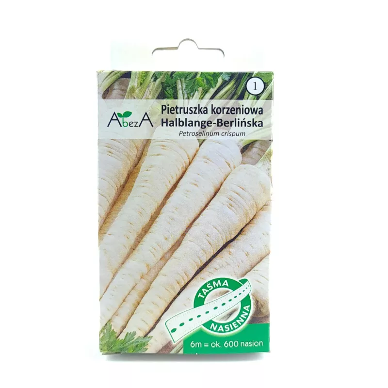 AbezA Pietruszka korzeniowa Berlińska Halblange późna Taśma nasienna 6m karton podłóżna aromatyczna